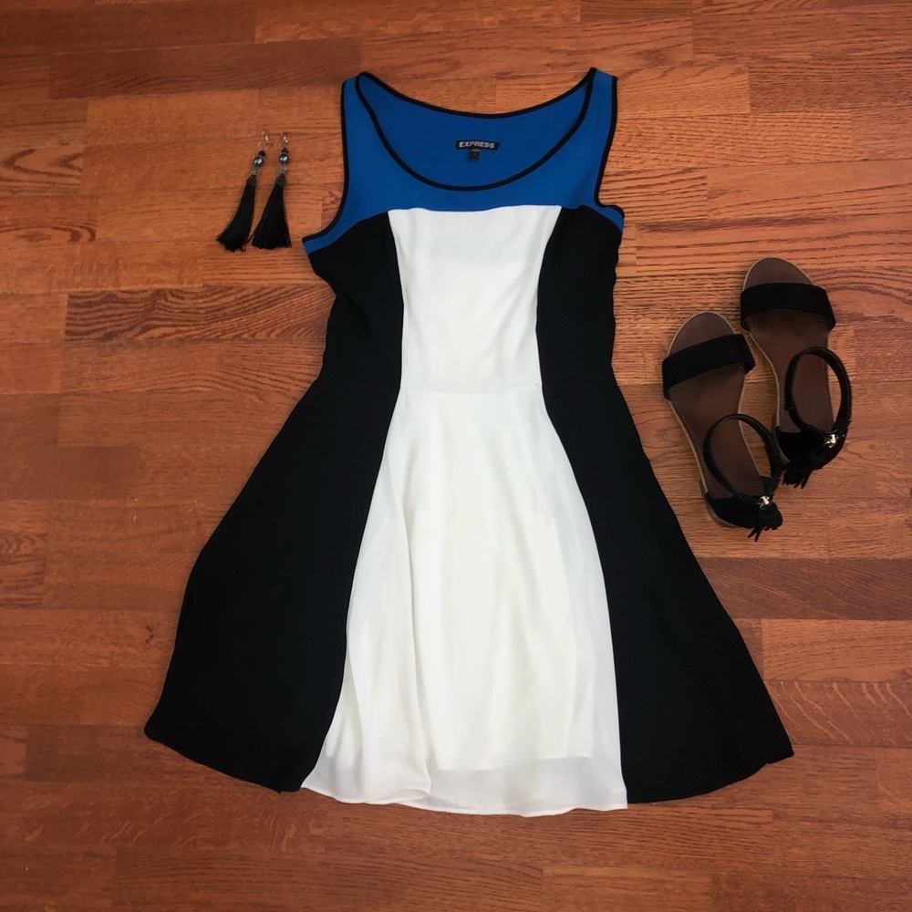 Express Color Block Sleeveless Dress